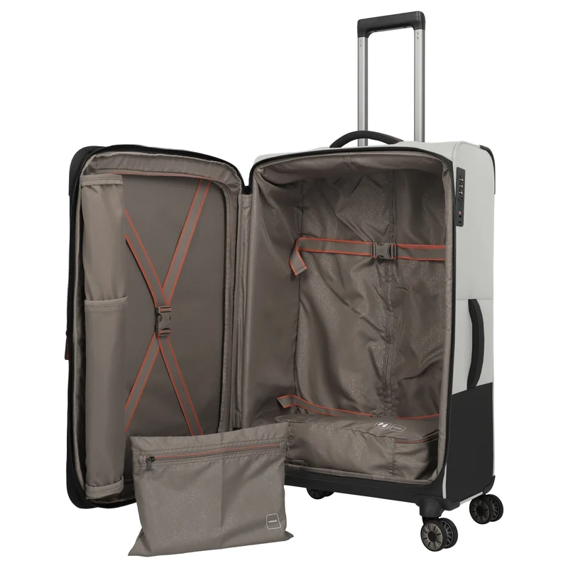 Travelite Crosslite - 4-Rollen-Trolley L 77 cm erw. (natur)