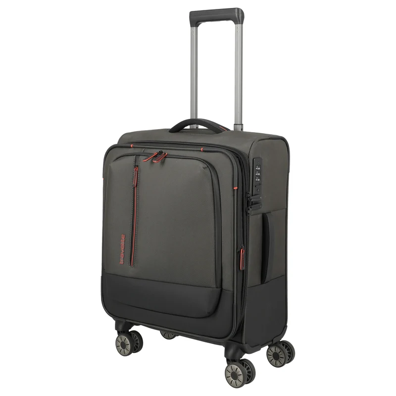 Travelite Crosslite - 4-Rollen-Kabinentrolley S 55 cm erw. (oliv)