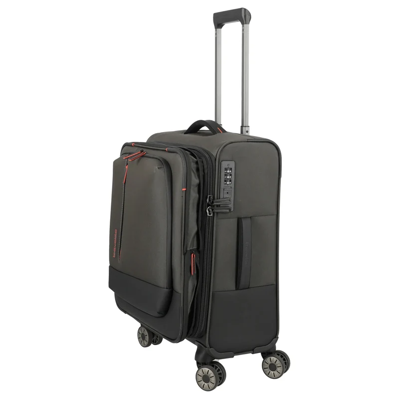 Travelite Crosslite - 4-Rollen-Kabinentrolley S 55 cm erw. (oliv)