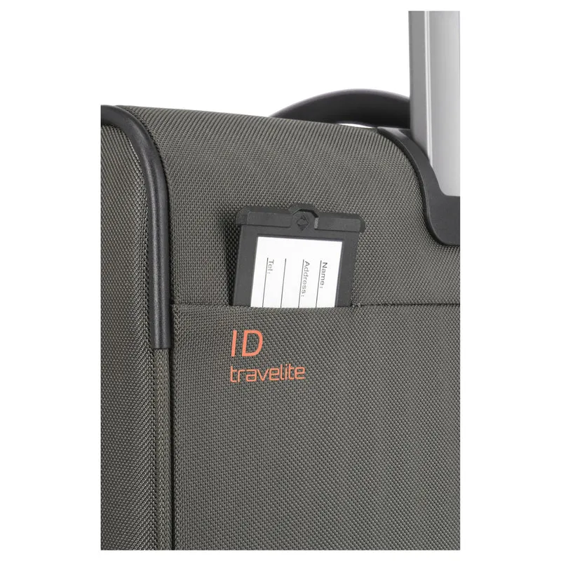 Travelite Crosslite - 4-Rollen-Kabinentrolley S 55 cm erw. (oliv)