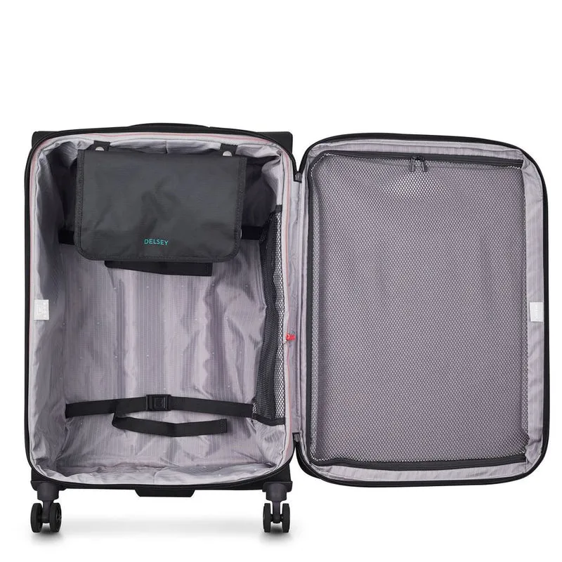 Delsey Paris Helium Dlx 2.0 erweiterbar - 4-Rollen-Trolley 77cm (schwarz)