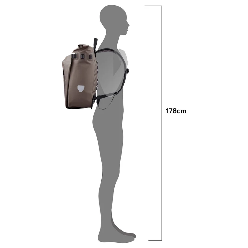 Ortlieb Vario 20 Hinterradtasche - Rucksack 45 cm (dark sand)