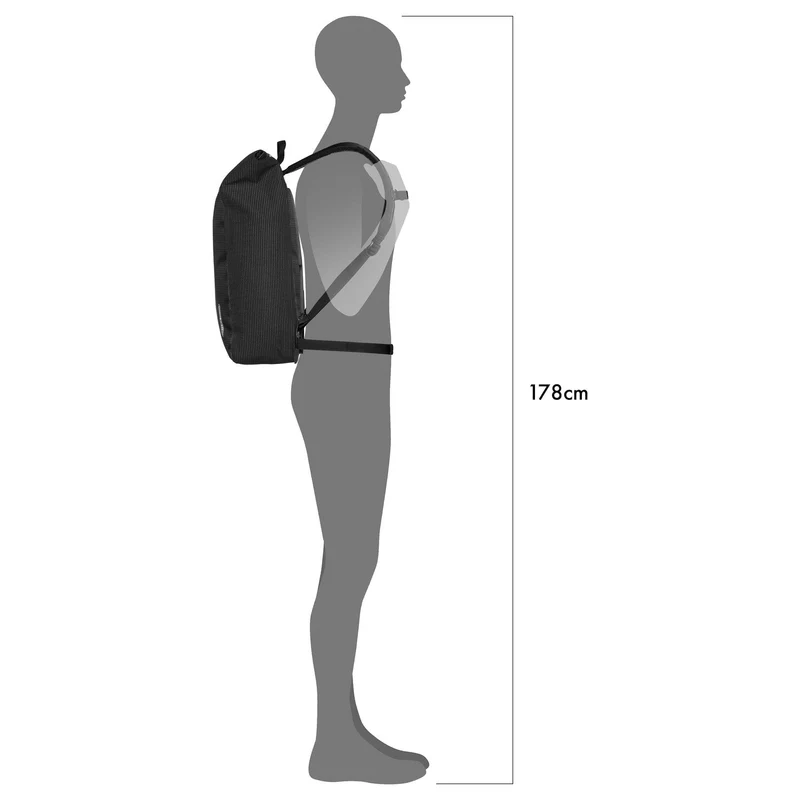 Ortlieb Velocity High-Vis 23 - Rucksack 15" 50 cm (black reflective)