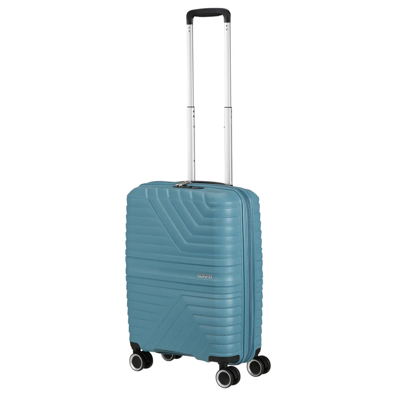 American Tourister Selection Flytwist - 4-Rollen-Kabinentrolley 55 cm erw. (blau)