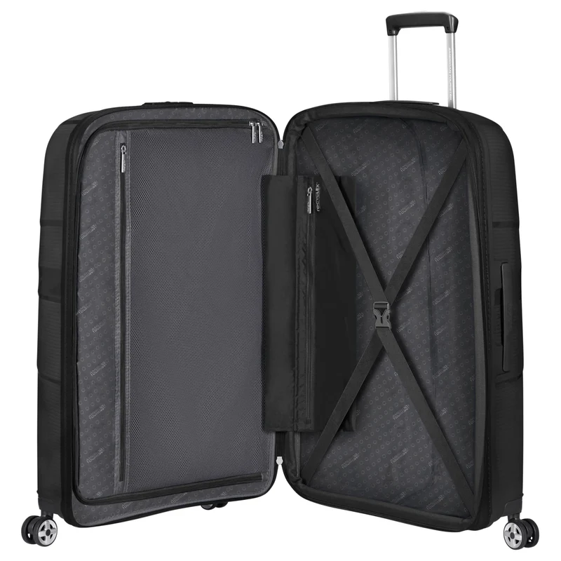 American Tourister Starvibe - 4-Rollen-Trolley 77 cm erw. (schwarz)