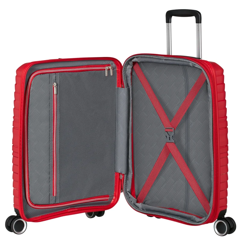 American Tourister Selection Flytwist - 4-Rollen-Kabinentrolley 55 cm erw. (rot)