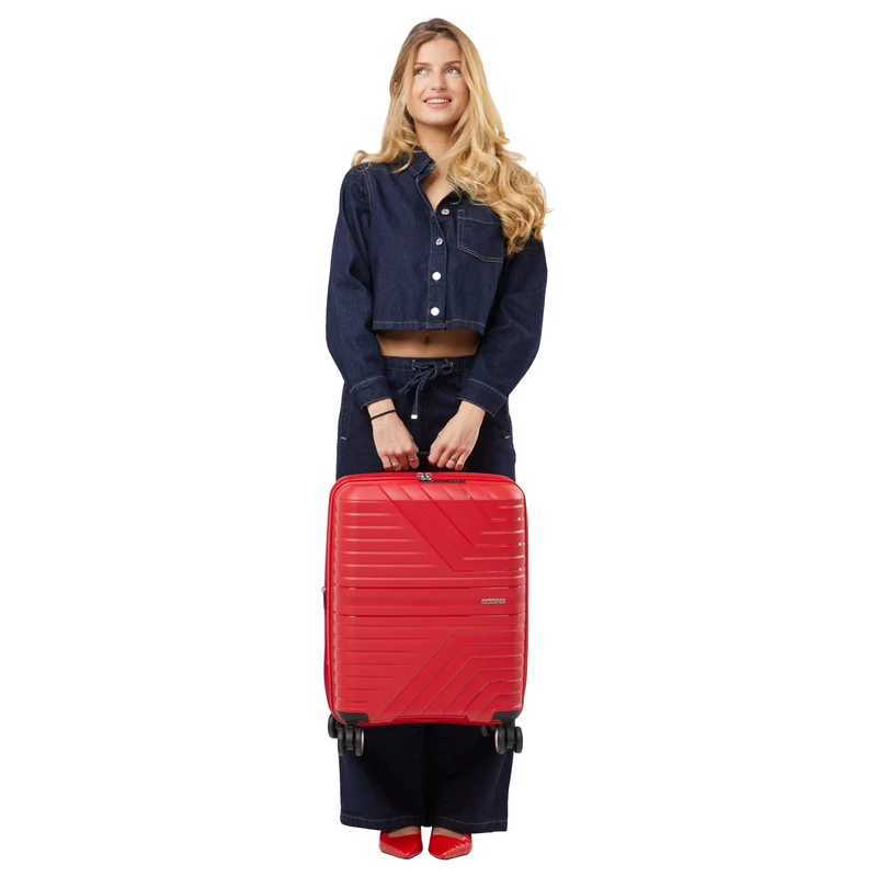 American Tourister Selection Flytwist - 4-Rollen-Kabinentrolley 55 cm erw. (rot)