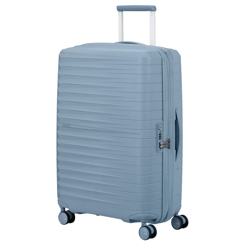 American Tourister Selection Fastforward - 4-Rollen-Trolley 68 cm erw. (blau)