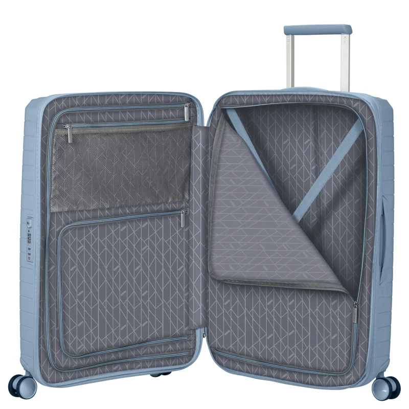 American Tourister Selection Fastforward - 4-Rollen-Trolley 68 cm erw. (blau)