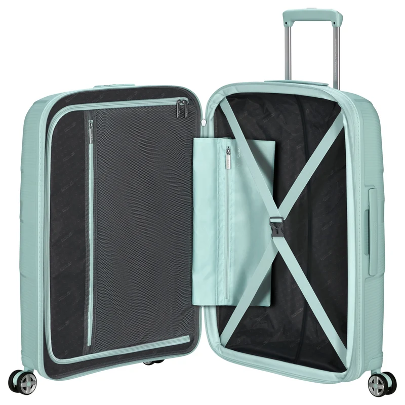 American Tourister Starvibe - 4-Rollen-Trolley 67 cm erw. (blau)