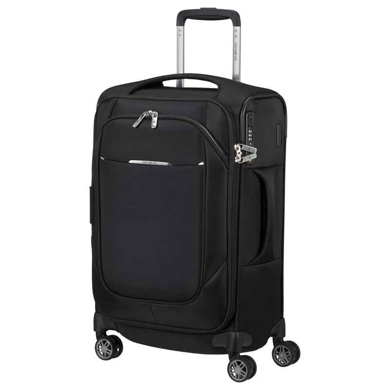 Samsonite Selection Re-Lite - 4-Rollen-Kabinentrolley 55 cm erw. (schwarz)
