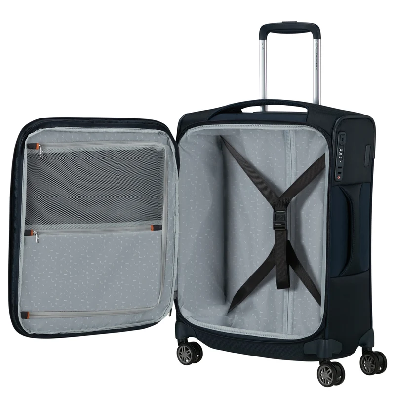Samsonite Selection Re-Lite - 4-Rollen-Kabinentrolley 55 cm erw. (midnight blue)
