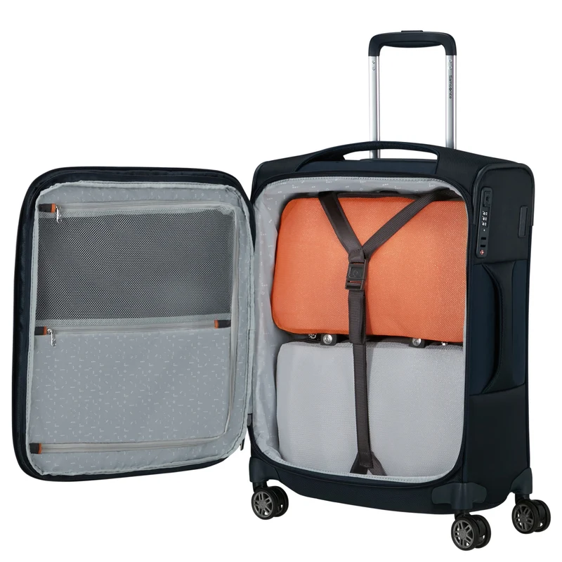Samsonite Selection Re-Lite - 4-Rollen-Kabinentrolley 55 cm erw. (midnight blue)