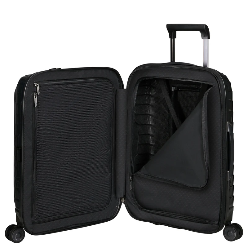 Samsonite Selection - Proxis 4-Rollen-Kabinentrolley mit Vortasche 55 cm erw. (black)