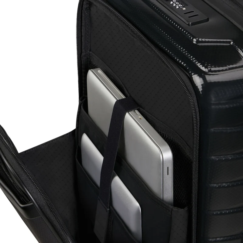 Samsonite Selection - Proxis 4-Rollen-Kabinentrolley mit Vortasche 55 cm erw. (black)