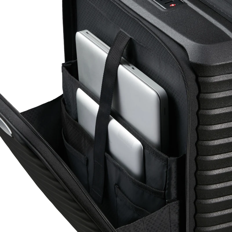 Samsonite Selection Upscape Easy Access - 4-Rollen-Kabinentrolley 55 cm erw. (schwarz)