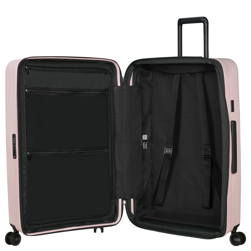 Samsonite Selection Restackd - 4-Rollen-Trolley 75 cm L erw. mit 3tlg. Packsack-Set (rose)
