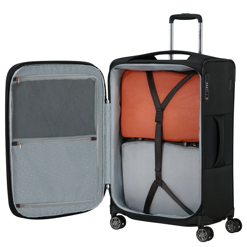 Samsonite Selection Re-Lite - 4-Rollen-Trolley 67 cm erw. (schwarz)
