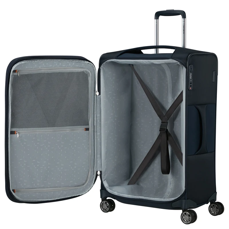 Samsonite Selection Re-Lite - 4-Rollen-Trolley 67 cm erw. (midnight blue)