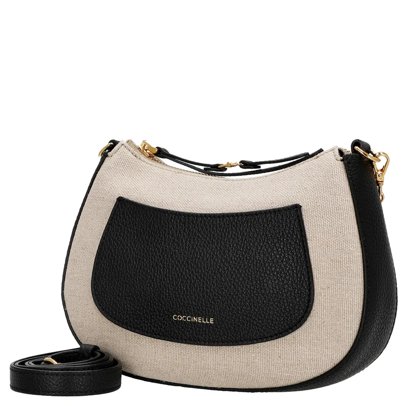 Coccinelle C-Easy Canvas - Umhängetasche 22 cm (natural/noir)