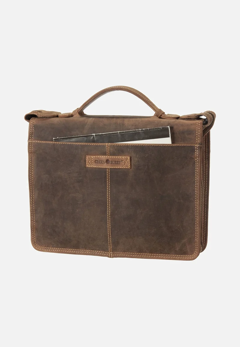 Vintage Business Planer Sattelbraun - Dokumentenmappe