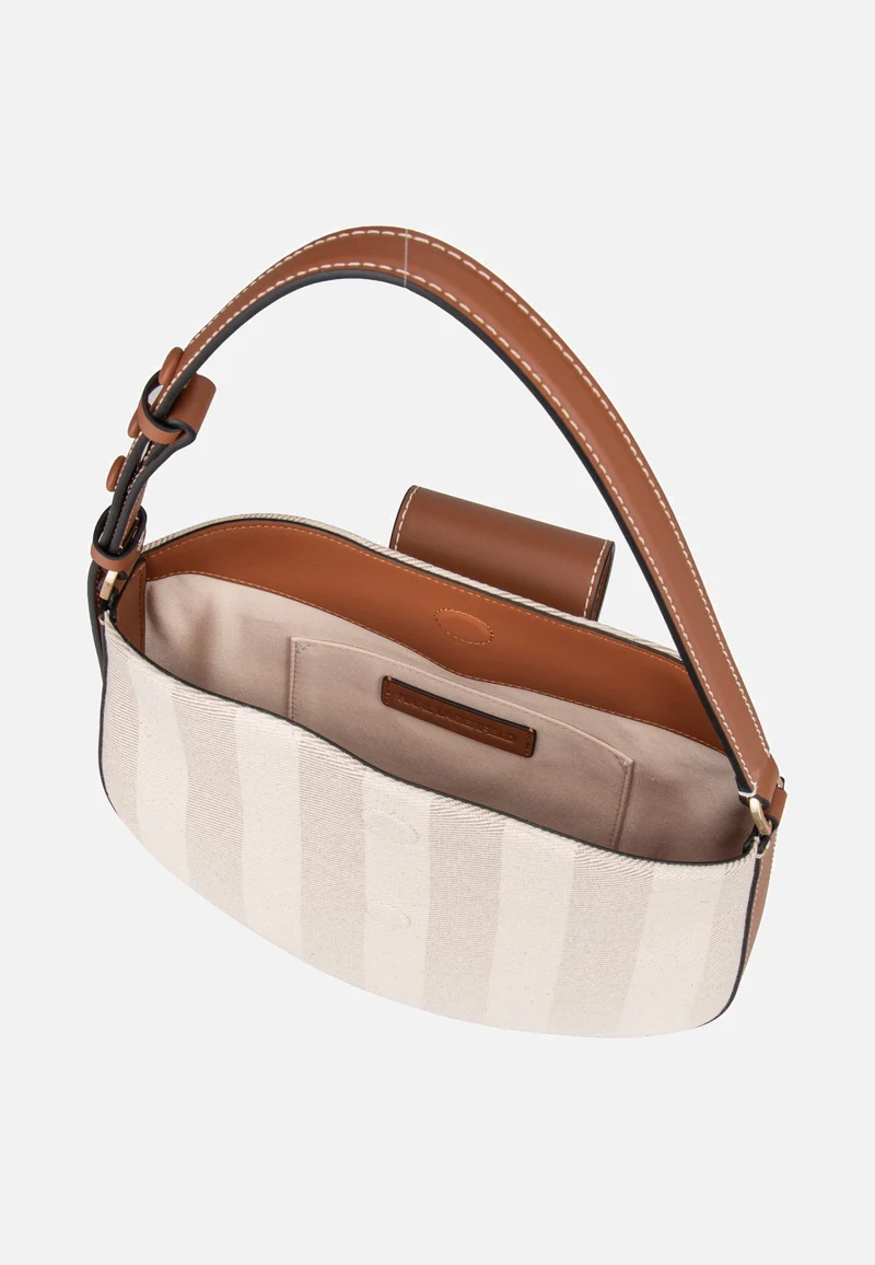 K/Signature Flap SHB Herr Natural Canvas Tan - Umhängetasche