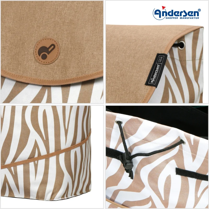 Andersen Unus Shopper Fun Tyra - Einkaufstrolley 59 cm (zebra)