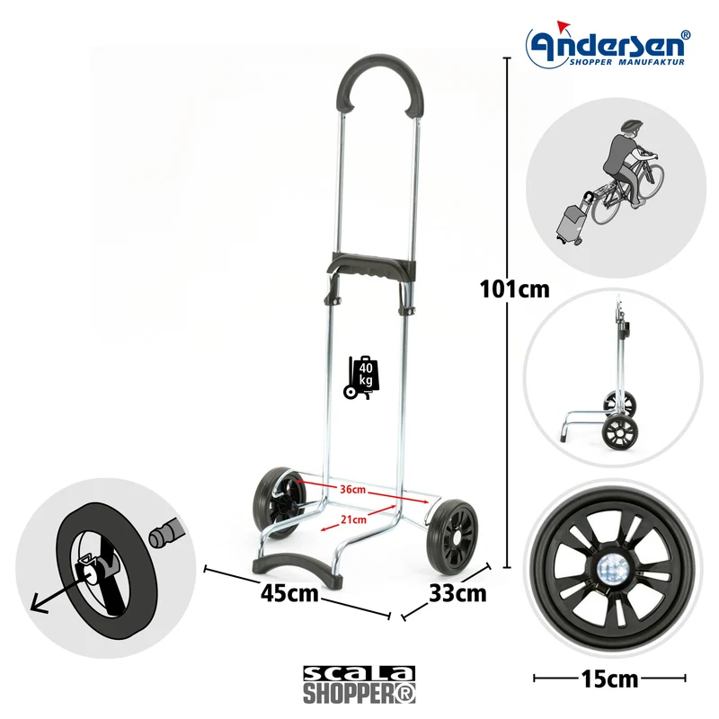 Andersen Scala Shopper Weda - Einkaufstrolley 101 cm (black)