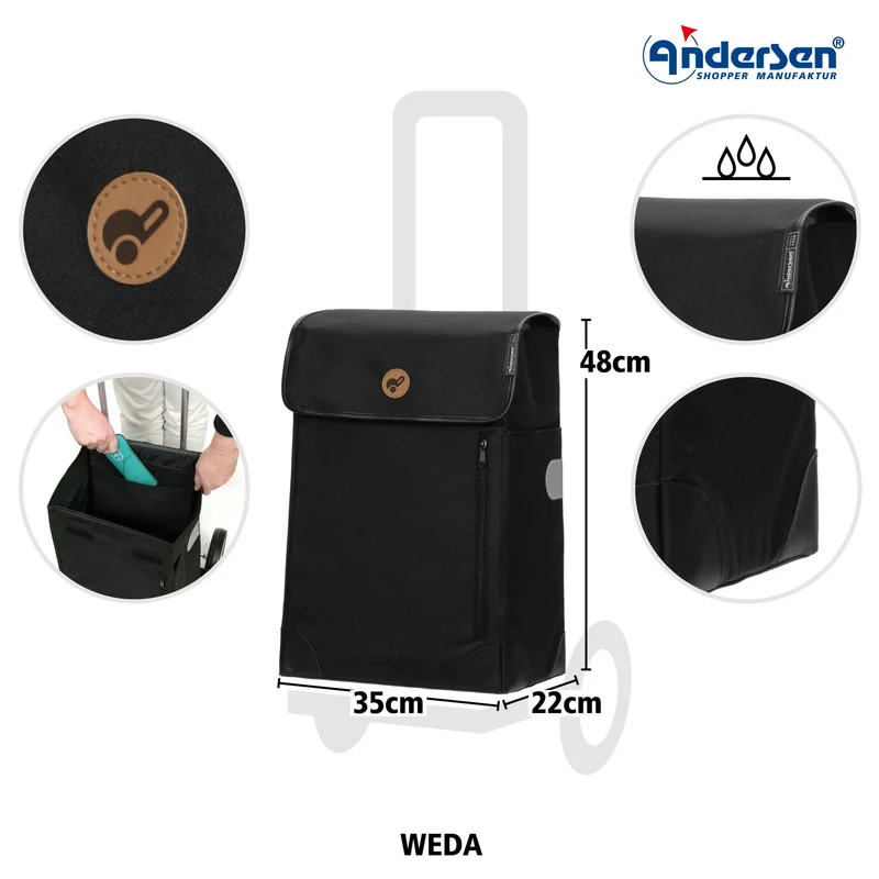 Andersen Scala Shopper Weda - Einkaufstrolley 101 cm (black)
