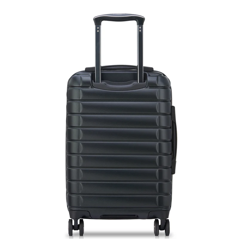 Delsey Paris Shadow 5.0 - 4-Rollen-Kabinentrolley mit Vordertasche S 55 cm erw. USB (schwarz)