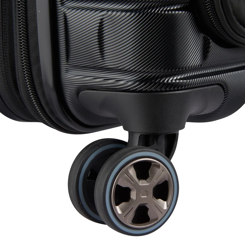 Delsey Paris Shadow 5.0 - 4-Rollen-Kabinentrolley mit Vordertasche S 55 cm erw. USB (schwarz)