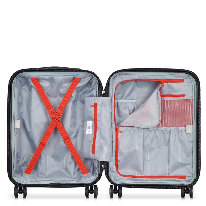 Delsey Paris Shadow 5.0 - 4-Rollen-Kabinentrolley Slim Line USB 55 cm (rot)
