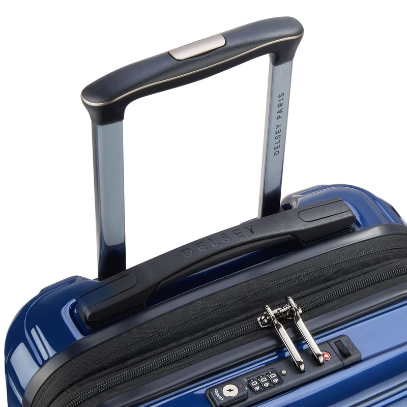 Delsey Paris Shadow 5.0 - 4-Rollen-Kabinentrolley mit Vordertasche S 55 cm erw. USB (marineblau)