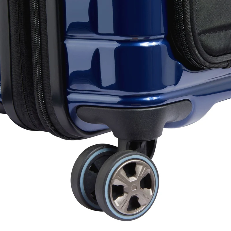 Delsey Paris Shadow 5.0 - 4-Rollen-Kabinentrolley mit Vordertasche S 55 cm erw. USB (marineblau)