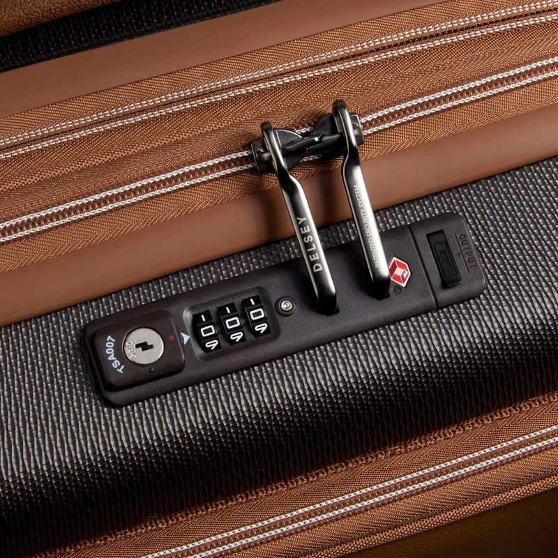 Delsey Paris Chatelet Air 2.0 - 4-Rollen-Kabinentrolley 55 cm erw. 14" USB (braun)