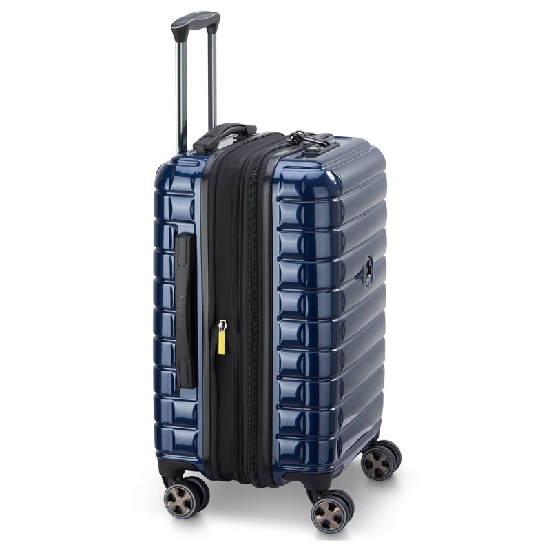 Delsey Paris Shadow 5.0 - 4-Rollen-Kabinentrolley USB 55 cm (marineblau)