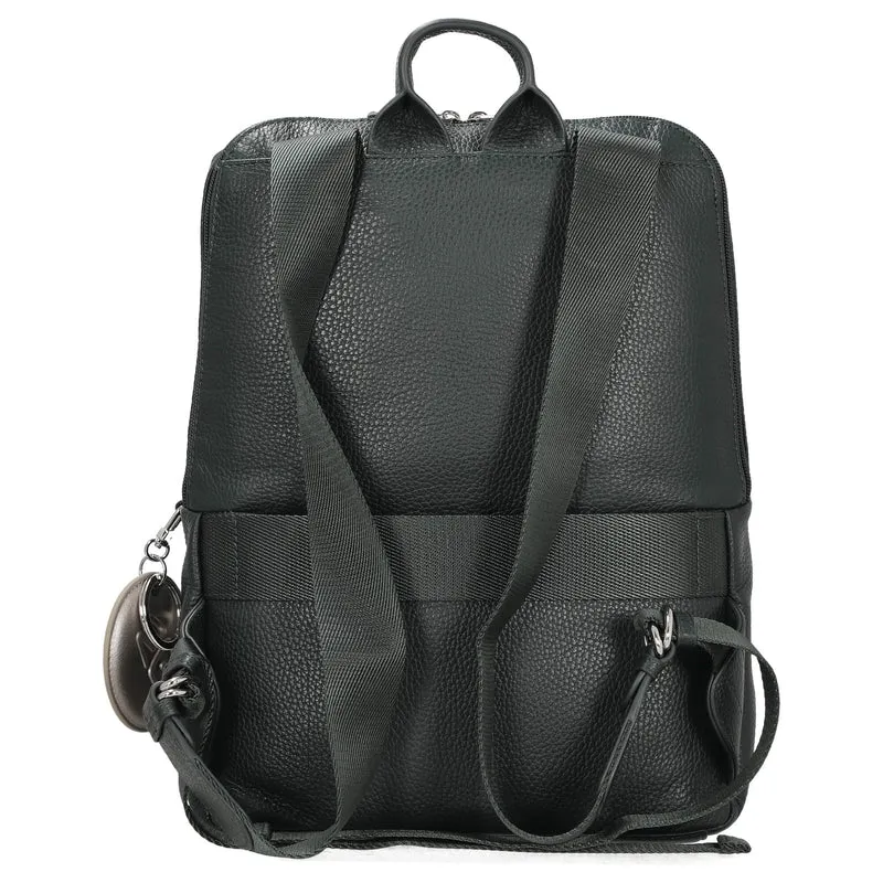 Mandarina Duck Mellow Leather - Rucksack 13" 36 cm Leder (scarab)