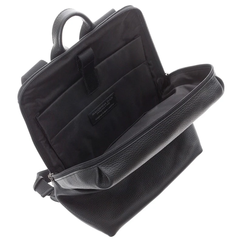 Mandarina Duck Mellow Leather - Rucksack 13" 36 cm Leder (black)