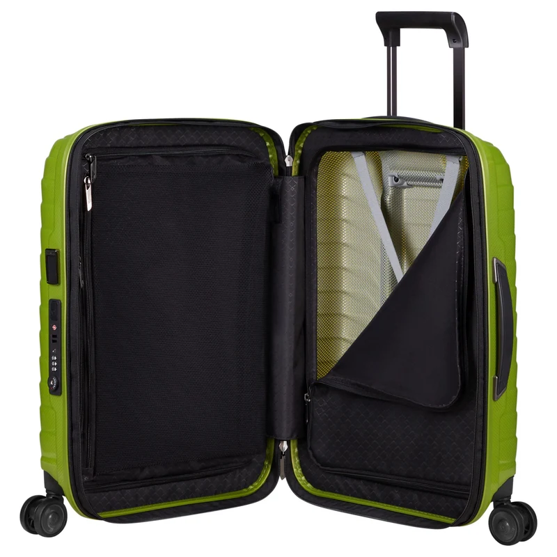 Samsonite Selection Proxis - 4-Rollen Kabinentrolley 55 cm erw. USB (lime)