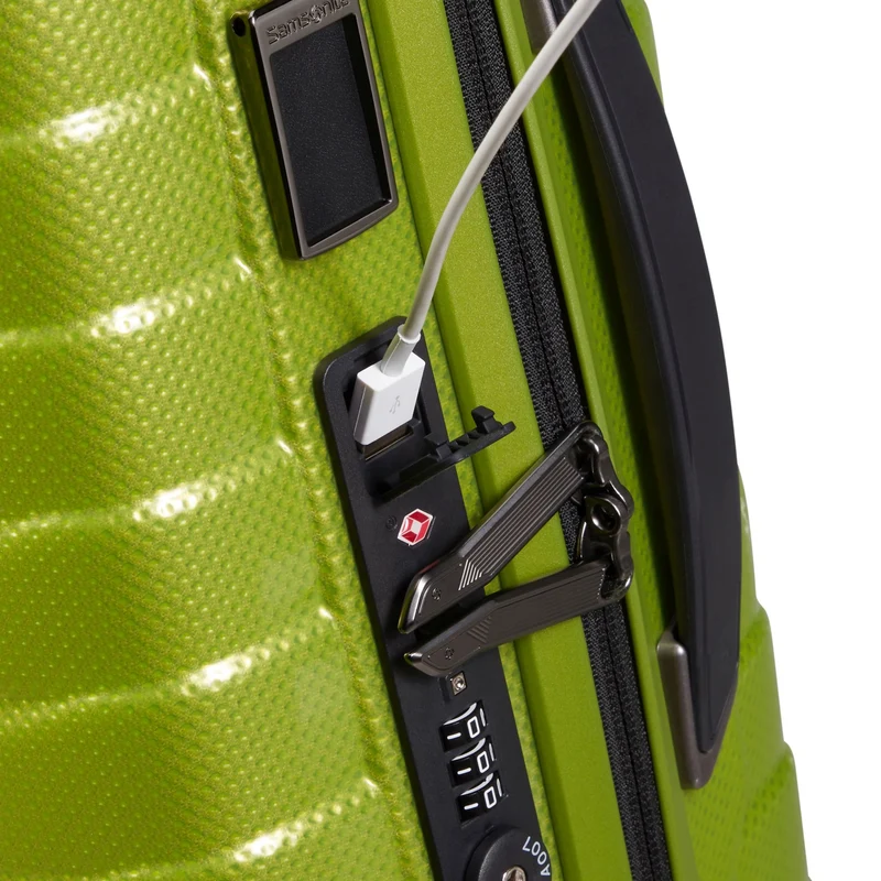 Samsonite Selection Proxis - 4-Rollen Kabinentrolley 55 cm erw. USB (lime)
