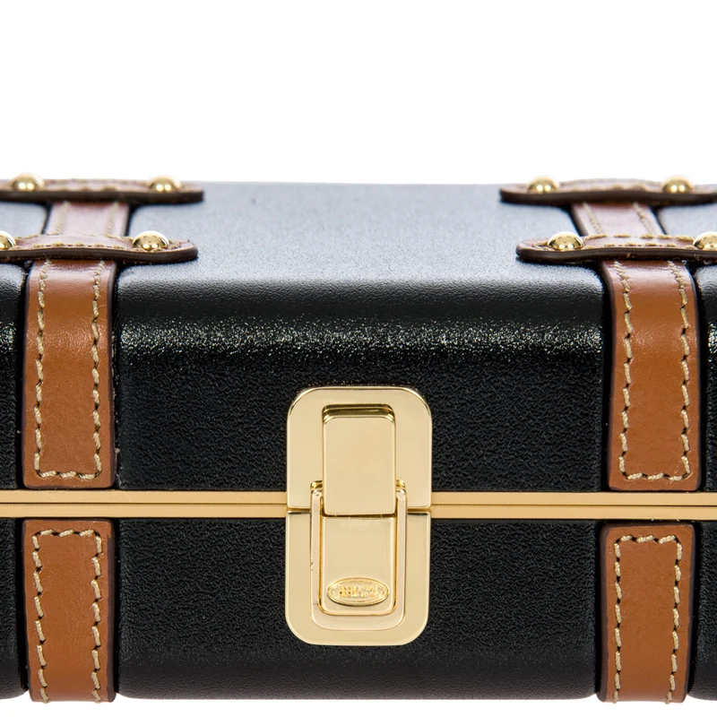 Brics Bellagio - Umhängetasche 20 cm recycelt (black/tan)