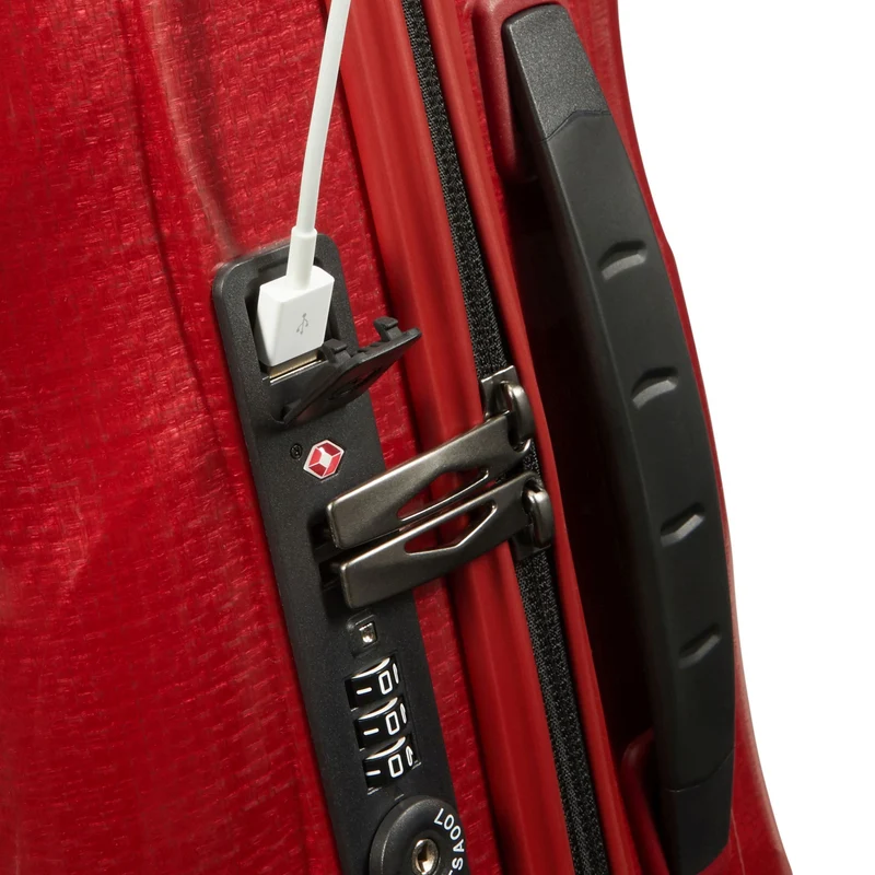 Samsonite Selection C-Lite - 4-Rollen Kabinentrolley 55 cm USB (chili red)