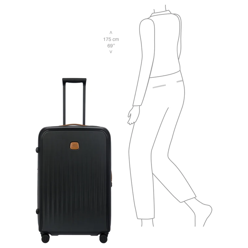 Brics Taormina - 4-Rollen-Trolley L 75 cm erw. (schwarz)