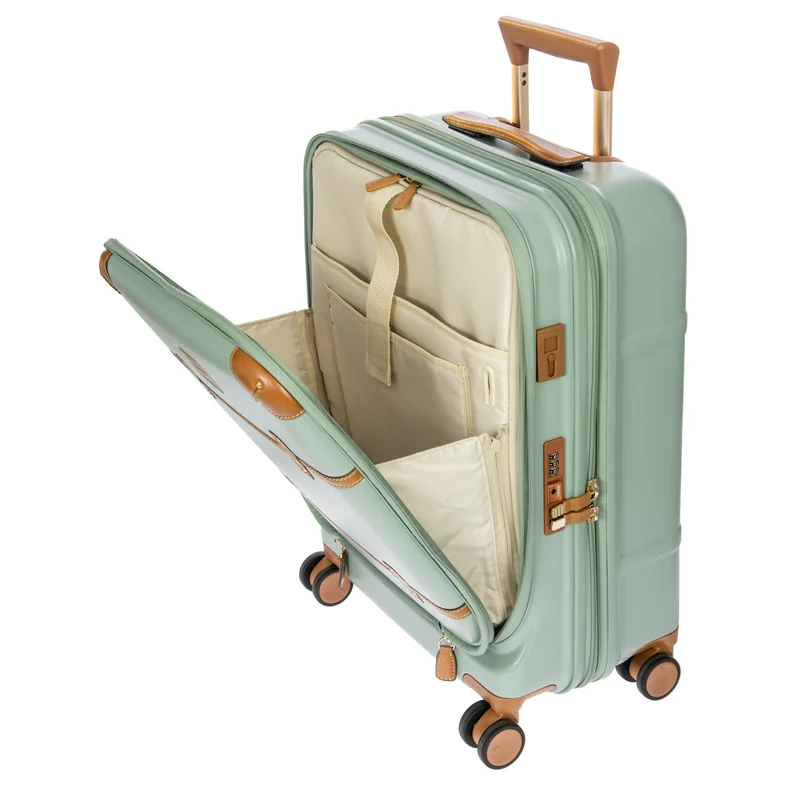 Brics Bellagio - 4-Rollen-Kabinentrolley mit Vortasche S 55 cm erw. USB (eucalyptus)