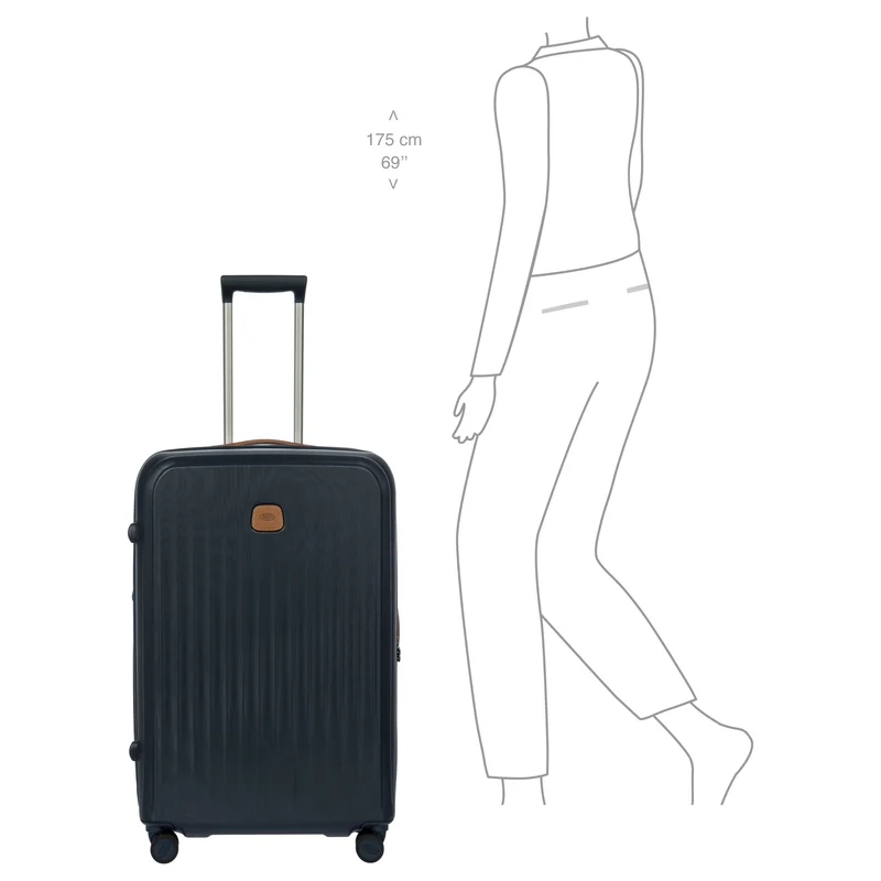 Brics Taormina - 4-Rollen-Trolley L 75 cm erw. (blau)
