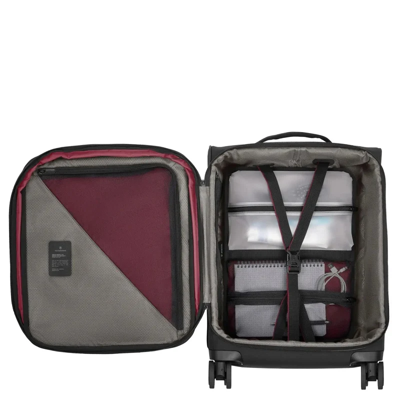 Victorinox Crosslight Global Softside - 4-Rollen-Kabinentrolley 55 cm erw. (black)