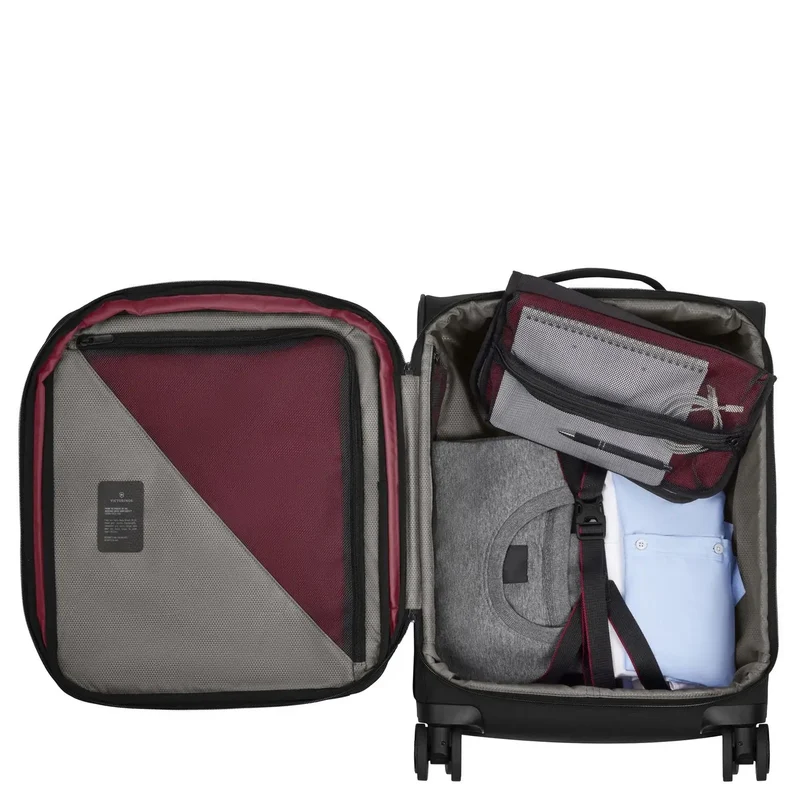 Victorinox Crosslight Global Softside - 4-Rollen-Kabinentrolley 55 cm erw. (black)