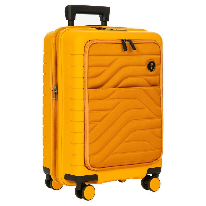 Brics BY Ulisse - 4-Rollen-Kabinentrolley mit Vortasche 55 cm erw. USB (mango)