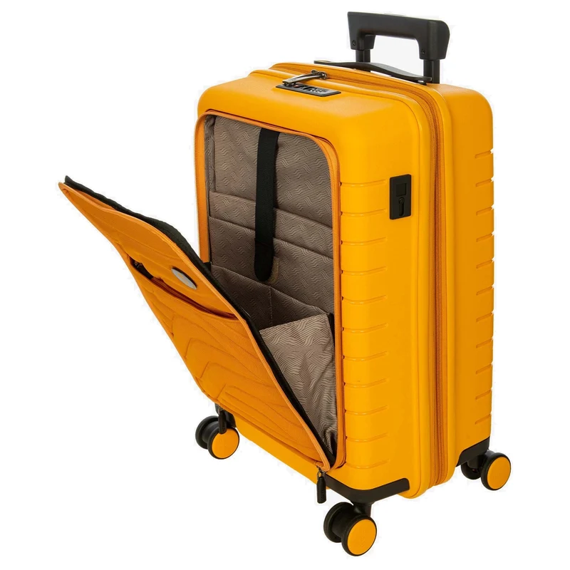 Brics BY Ulisse - 4-Rollen-Kabinentrolley mit Vortasche 55 cm erw. USB (mango)