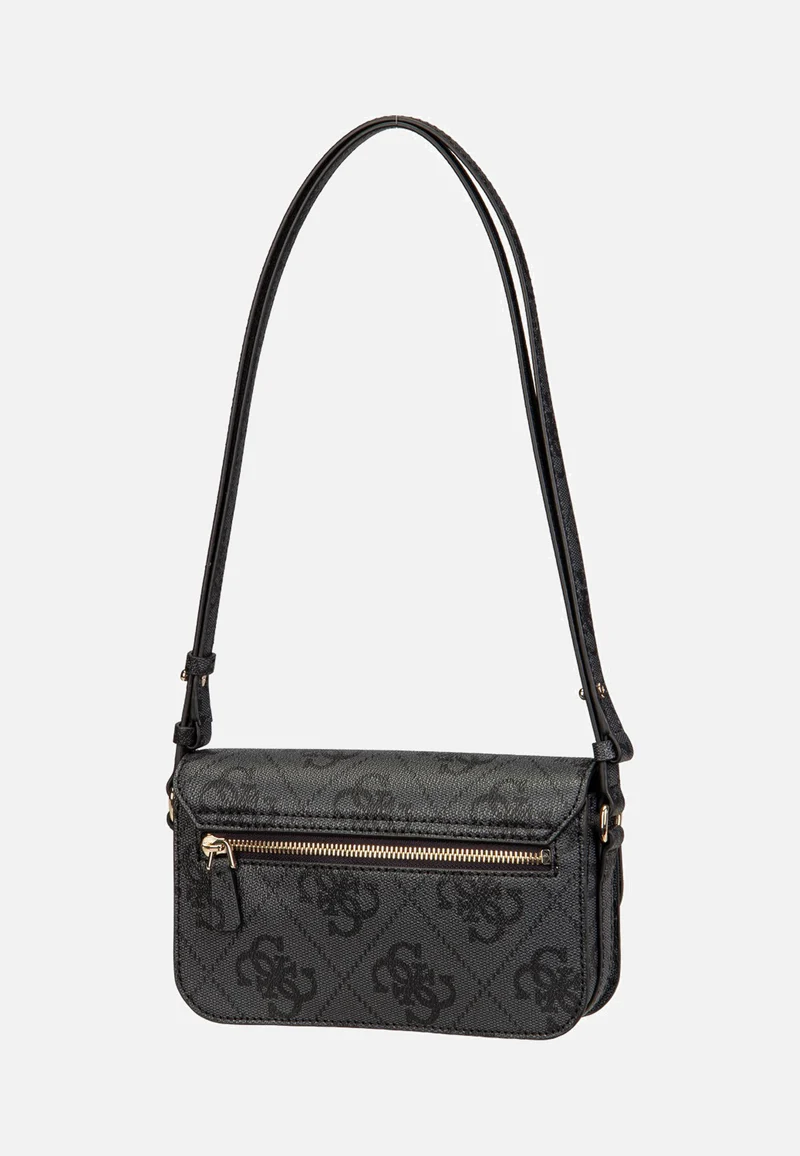 Janie Logo Conv Xbody Flap Coal Logo - Crossbody Bag